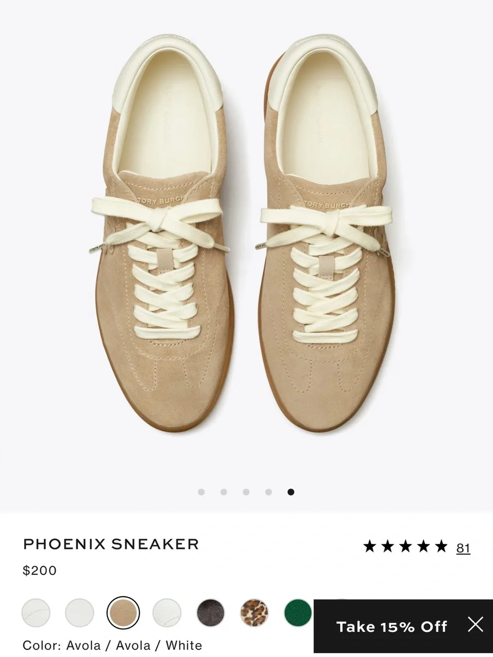 Tory Burch suede upper